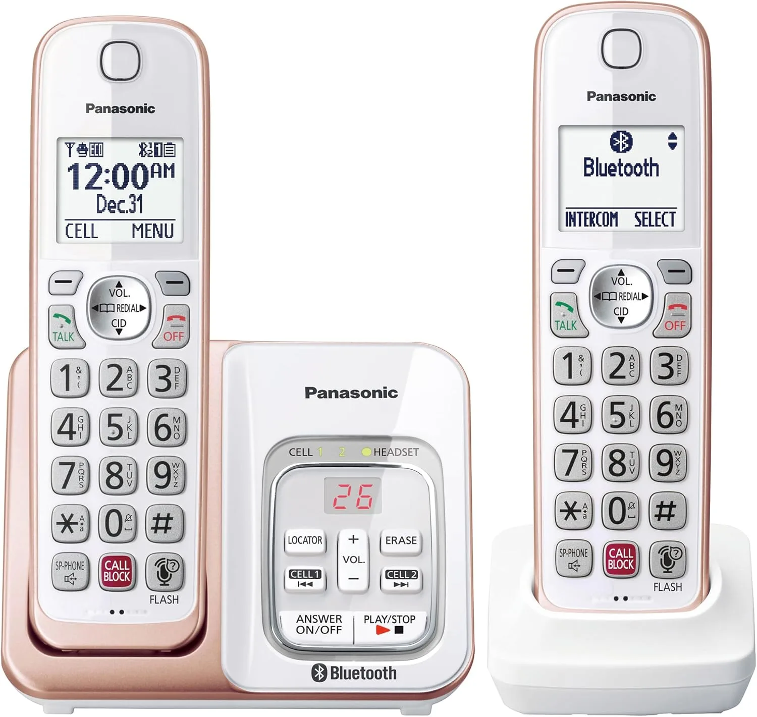 Panasonic Link2Cell KX-TGF575S Bluetooth Cordless Phone System